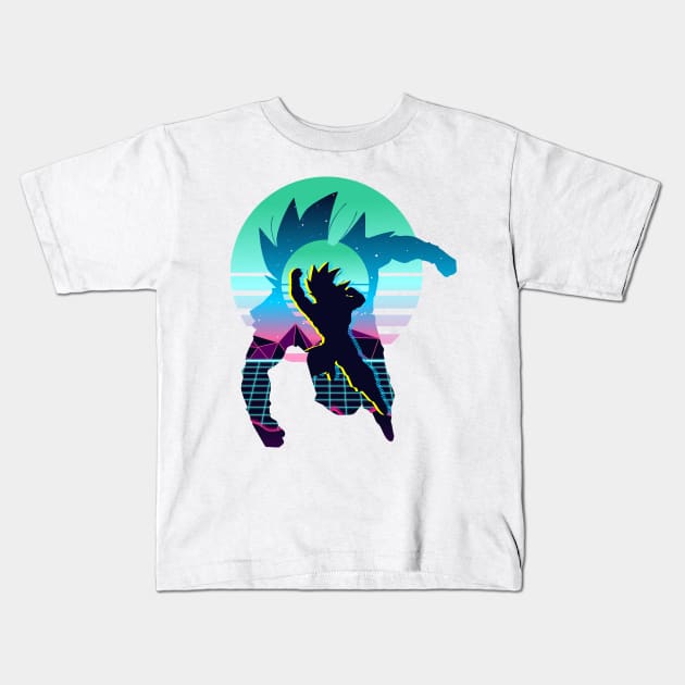 goku super saiyan Kids T-Shirt by Retro Style